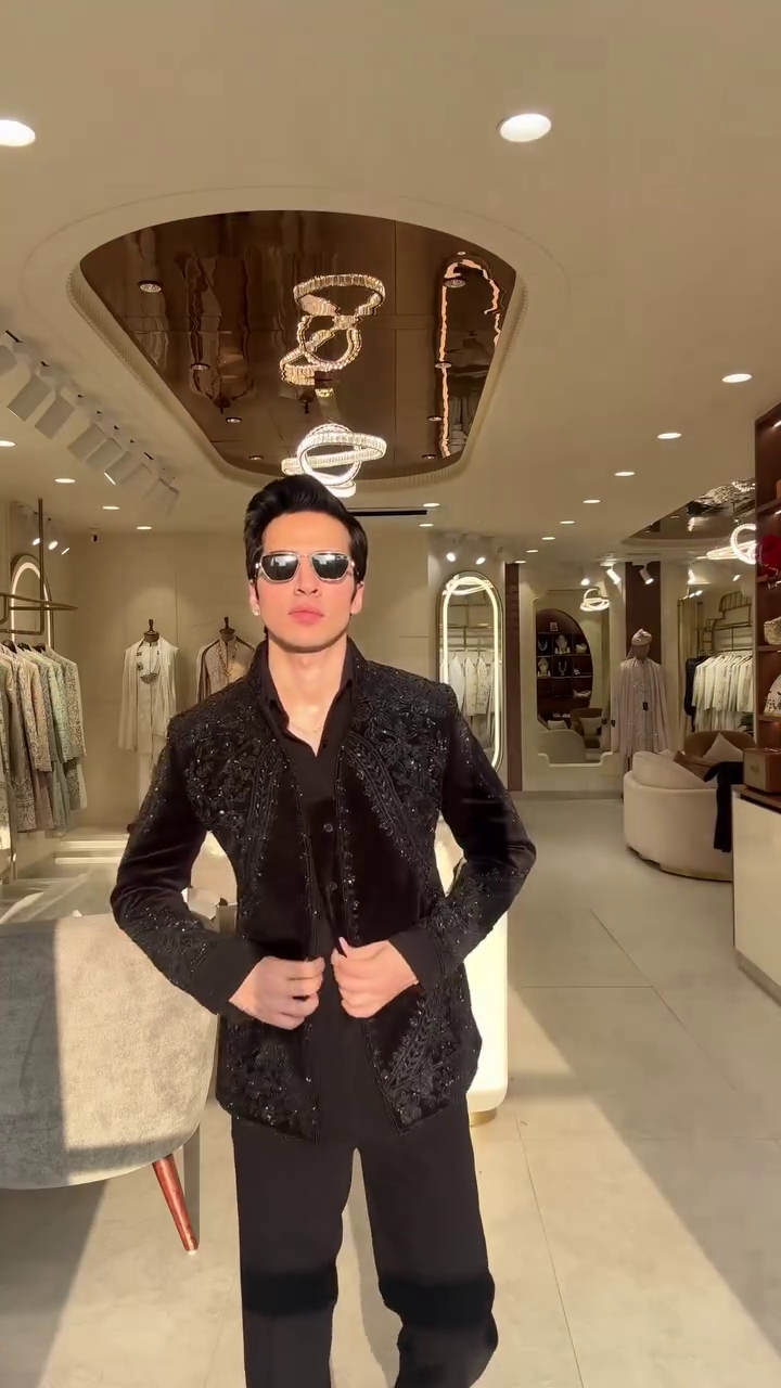 Men’s Luxury Embroidered Indo-Western Jacket - Image 3