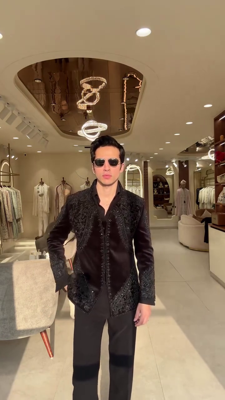 Men’s Luxury Embroidered Indo-Western Jacket - Image 6